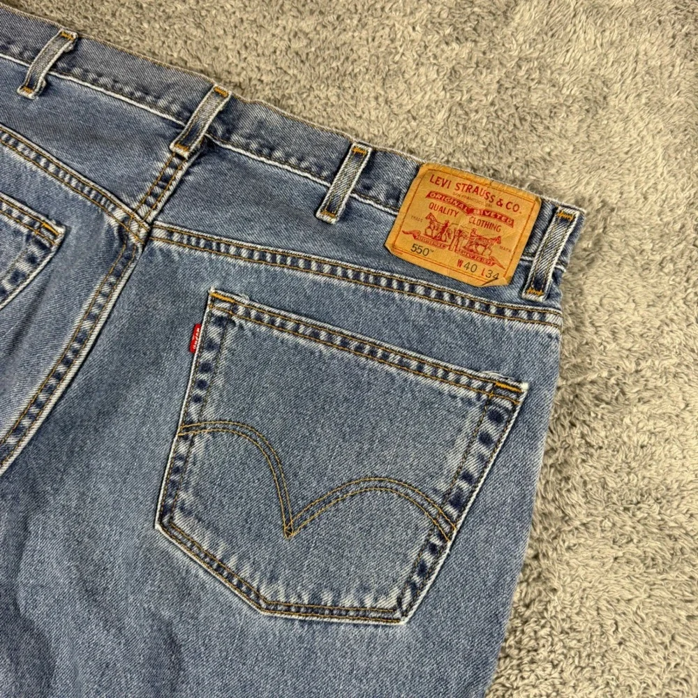 Y2K Levis 550 Relaxed Fit Baggy Light Blue‎ Made in USA Mens Size 40x34
